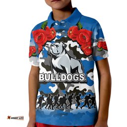 Anzac Day Polo Shirt Bulldogs Army Style