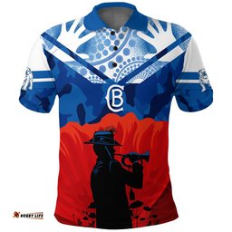 Canterbury Bulldogs Rugby Polo Shirt Anzac Day Camo Style