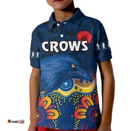 Custom Text and Number Crows Anzac 2022 Polo Shirt Adelaide Football Camouflage Style