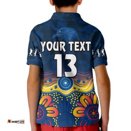 Custom Text and Number Crows Anzac 2022 Polo Shirt Adelaide Football Camouflage Style