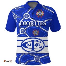 Custom Personalised Mines Rovers Football Club Polo Shirt Goldfields Football Indigenous Diorites - Custom Text and Number