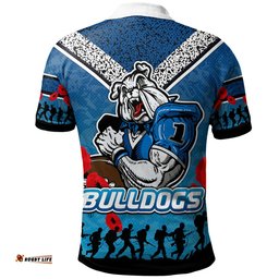 Bulldogs Rugby Polo Shirt - Custom Anzac Bulldogs Polo Shirt