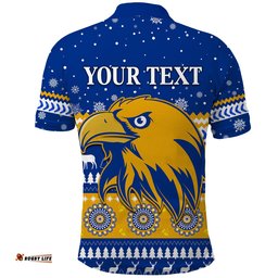 Custom Personalised Eagles Christmas Polo Shirt Indigenous West Coast