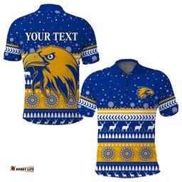 Custom Personalised Eagles Christmas Polo Shirt Indigenous West Coast