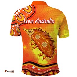Echidna Aboriginal Polo Shirt Australian Animal