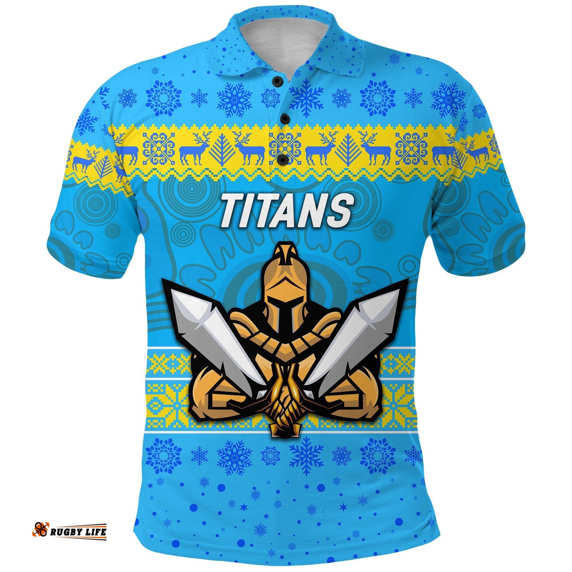 Gold Coast Titans Polo Shirt Christmas Simple Style