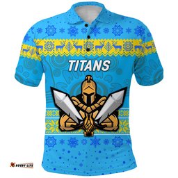 Gold Coast Titans Polo Shirt Christmas Simple Style