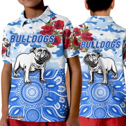 Canterbury-Bankstown Bulldogs ANZAC 2022 Polo Shirt Indigenous Vibes - White