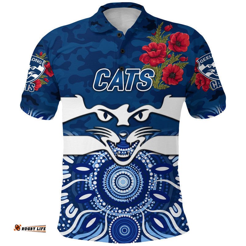 GeelongCats ANZAC Polo Shirt Indigenous Vibes