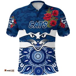 GeelongCats ANZAC Polo Shirt Indigenous Vibes
