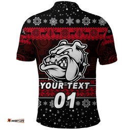 Custom Personalised West Football Club Alice Springs Polo Shirt Christmas The Bloods Simple Style - Black