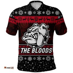Custom Personalised West Football Club Alice Springs Polo Shirt Christmas The Bloods Simple Style - Black