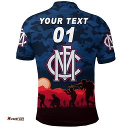 Custom Personalised Melbourne Demons ANZAC Polo Shirt Simple Style