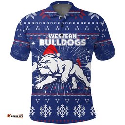 Western Bulldogs Polo Shirt - Christmas Ugly Style -