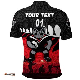 Custom Personalised Warriors ANZAC Polo Shirt Maori Simple Style
