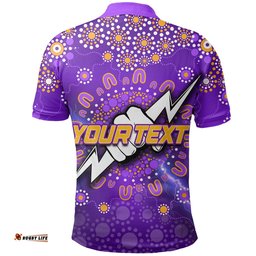 Custom Personalised Melbourne Storm Polo Shirt Aboriginal Dot