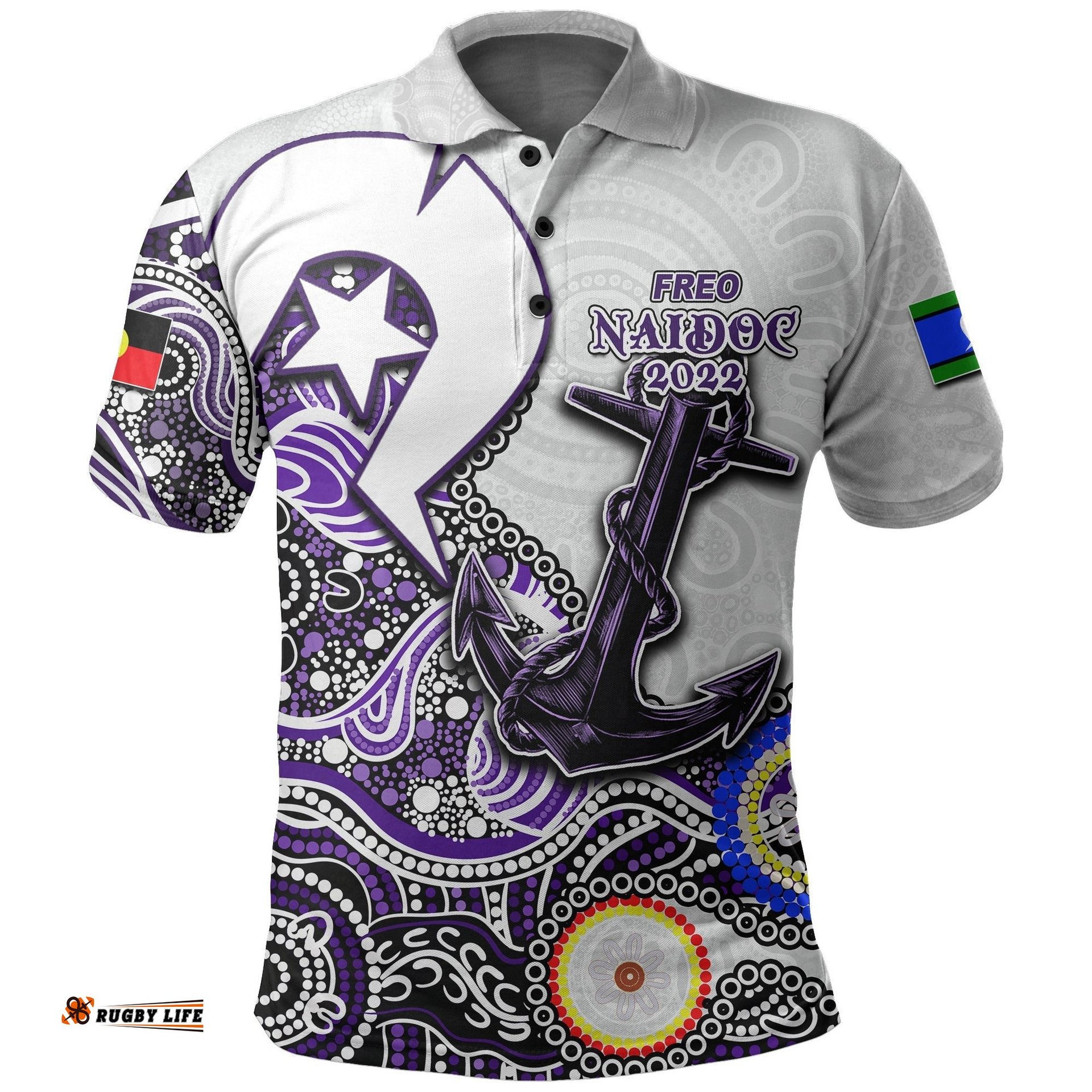 Dockers Australian Football Polo Shirt NAIDOC 2022 Patterns