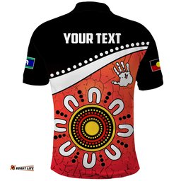 Custom Personalised NAIDOC Week 2022 Polo Shirt Torres Strait Islander Version Red Aboriginal The Dhari