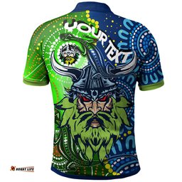 Raiders Rugby Custom Aboriginal Polo Shirt - The Indigenous Raiders Power RLT13