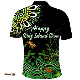 Happy King Island Show Polo Shirt Aboriginal Tasmania Australia
