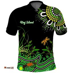 Happy King Island Show Polo Shirt Aboriginal Tasmania Australia