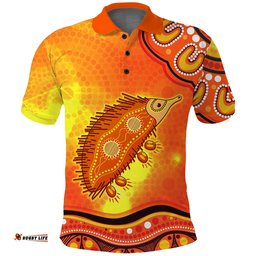 Custom Personalised Echidna Aboriginal Polo Shirt Australian Animal