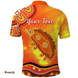 Custom Personalised Echidna Aboriginal Polo Shirt Australian Animal