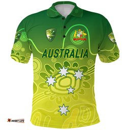 Custom Personalised Australia Men Cricket Team Polo Shirt Indigenous Style