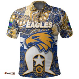 Custom Personalised Eagles Australian Football Torres Strait Islanders Mix Aboriginal Polo Shirt