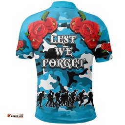 Anzac Day Polo Shirt Sharks Army Style