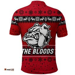 West Football Club Alice Springs Polo Shirt Christmas The Bloods Simple Style - Red