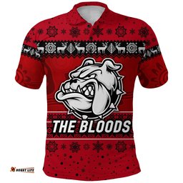 West Football Club Alice Springs Polo Shirt Christmas The Bloods Simple Style - Red