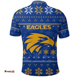 West Coast Eagles Club Polo Shirt - Christmas Ugly Style -