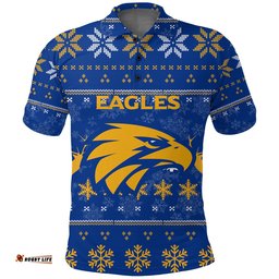 West Coast Eagles Club Polo Shirt - Christmas Ugly Style -