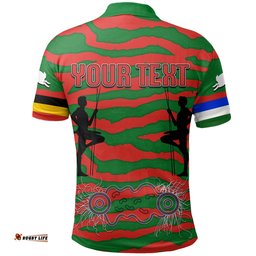 Custom Personalised South Sydney Rabbitohs Polo Shirt Aboriginal 2021 Style