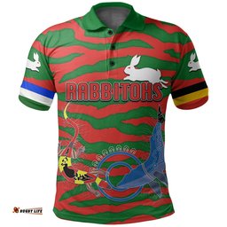 Custom Personalised South Sydney Rabbitohs Polo Shirt Aboriginal 2021 Style