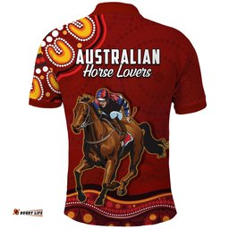 Launceston Cup 2022 Polo Shirt Australia Aboriginal Red Horse Lovers