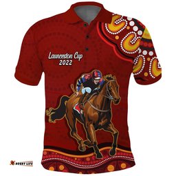 Launceston Cup 2022 Polo Shirt Australia Aboriginal Red Horse Lovers