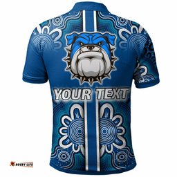 Bulldogs Rugby Polo Shirt - Custom Bulldogs Logo Aboriginal Indigenous Sport Style Polo Shirt