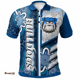 Bulldogs Rugby Polo Shirt - Custom Bulldogs Logo Aboriginal Indigenous Sport Style Polo Shirt
