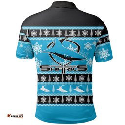 Cronulla-Sutherland Sharks Polo Shirt Christmas 2021