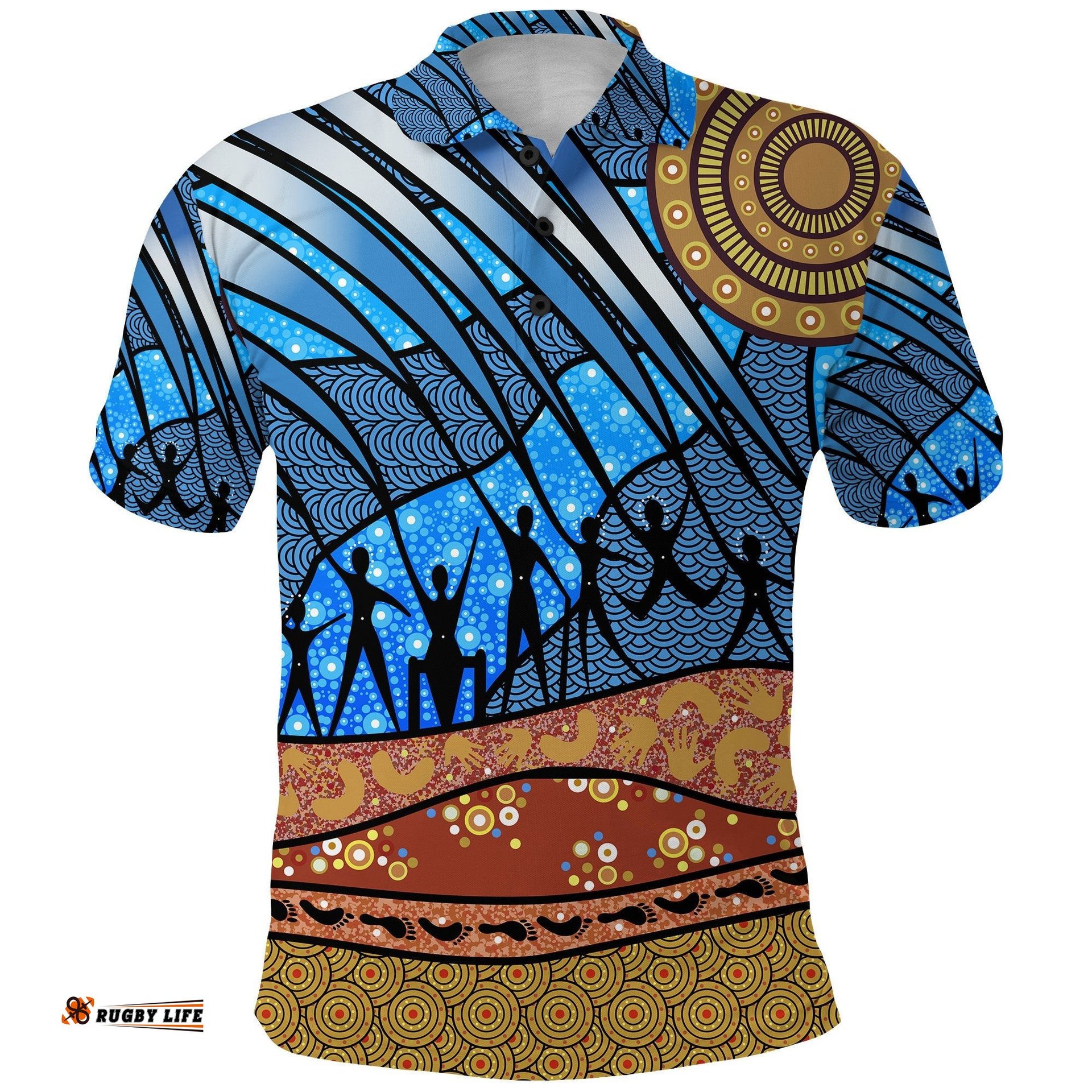 Custom Personalised Aboriginal NAIDOC Indigenous People Polo Shirt