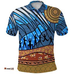 Custom Personalised Aboriginal NAIDOC Indigenous People Polo Shirt