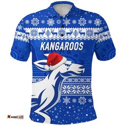 Custom Personalised North Melbourne Kangaroos Polo Shirt Christmas Simple Style
