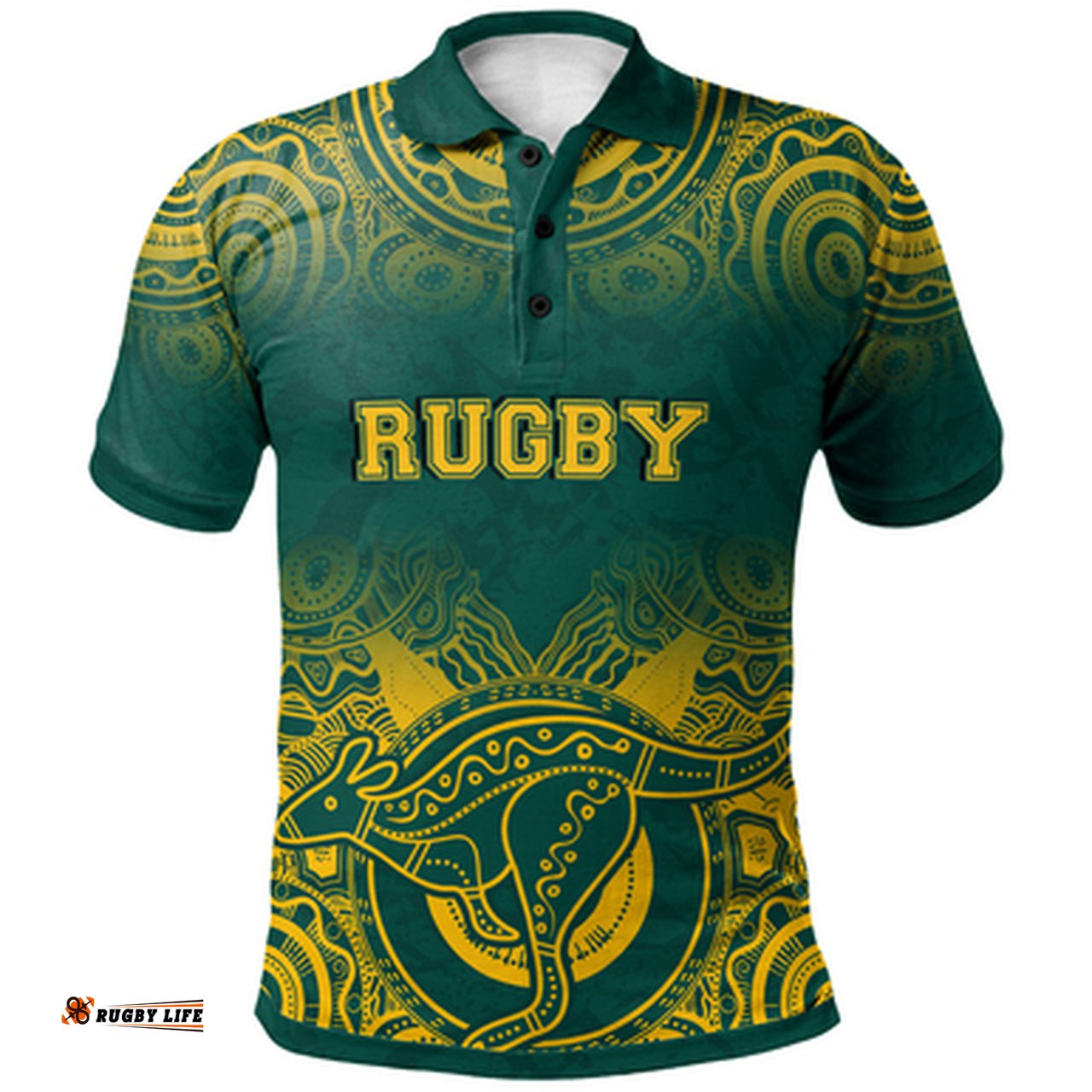 Wallabies Rugby Polo Shirt - Custom Aboriginal Wallabies Kangaroo Polo Shirt