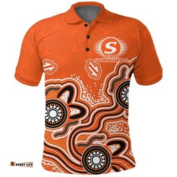 Perth Scorchers Polo Shirt - Aboriginal Art -