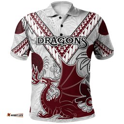 St.George Rugby Polo Shirt - Custom Polynesian St. George Polo Shirt