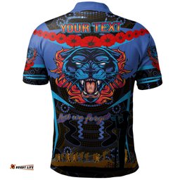 Panthers Rugby Polo Shirt - Custom Anzac Angry Panther Style Polo Shirt