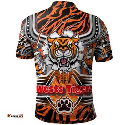 Tigers Rugby Custom Aboriginal Polo Shirt - Super Indigenous Tigers Scratch Style