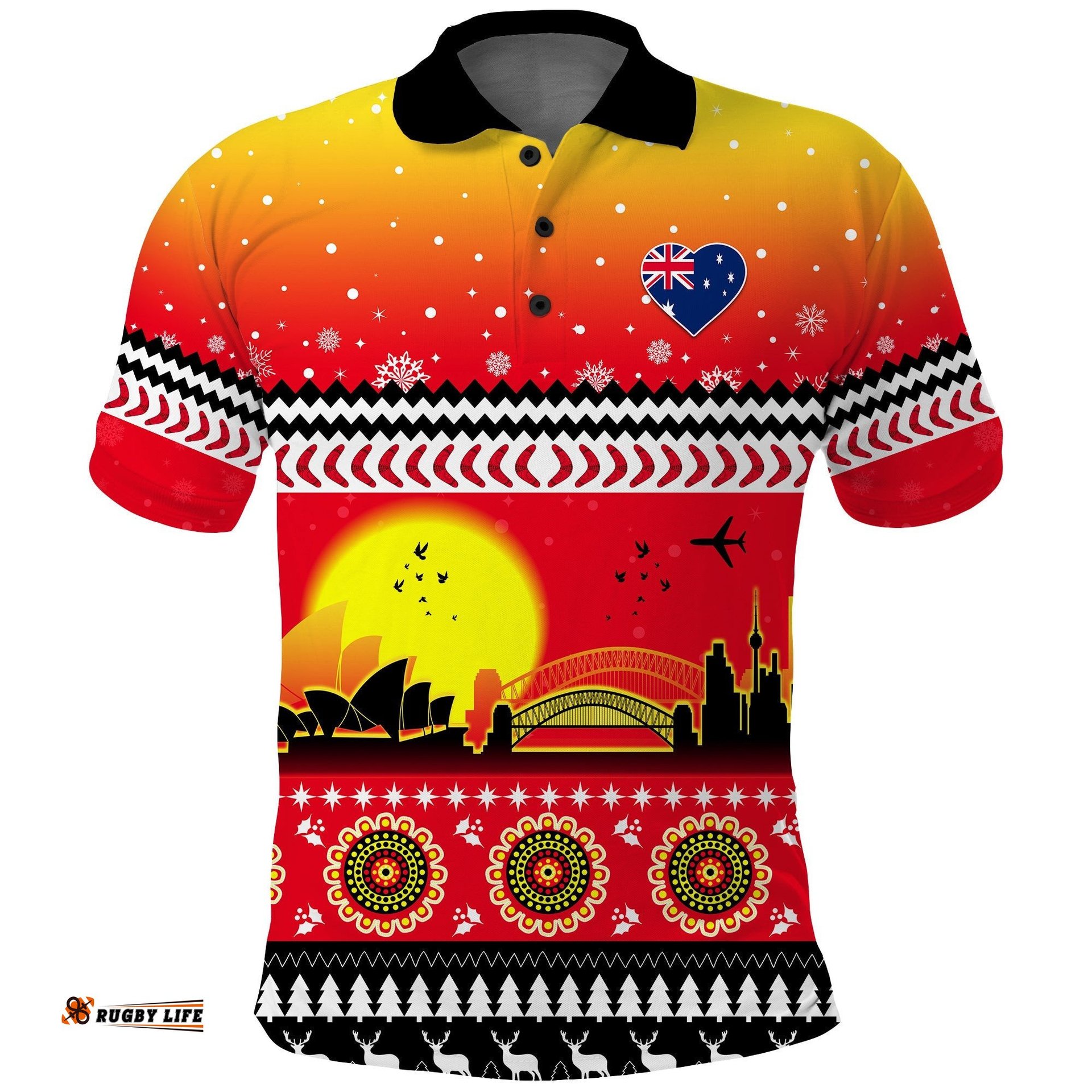 Australia Christmas Polo Shirt Proud Sydney Opera House